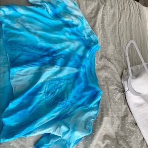Boxy tye dye crop tshirt